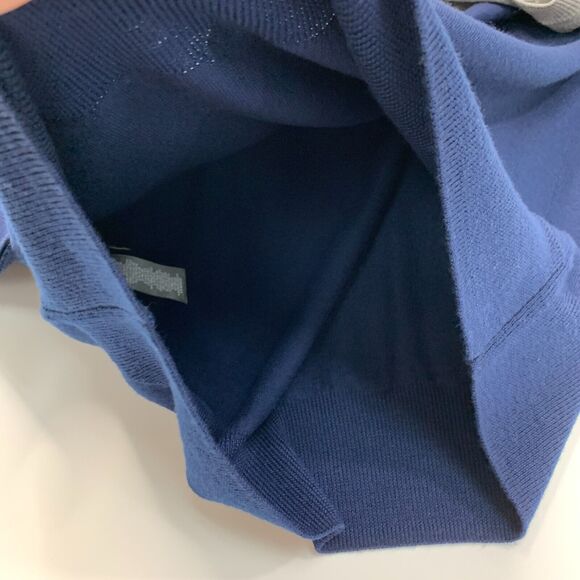 State Stone Wool Sweater Mens XL Extra Large Gray Navy 2-Tone Crew Neck Pullover - Picture 9 of 13